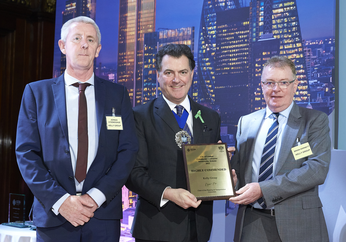 Kelly Group Awarded Highly Commended at this year’s Considerate Contractor Awards